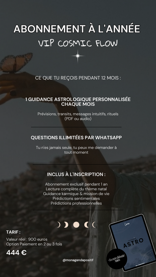 ABONNEMENT VIP COSMIC FLOW