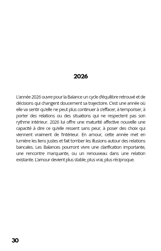 Balance Votre Portrait Astrologique